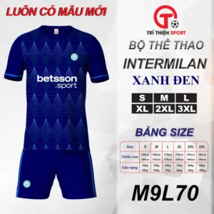 ÁO THỂ THAO CLB INTERMILAN MÀU XANH ĐEN