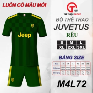 áo thể thao clb juvetus màu rêu