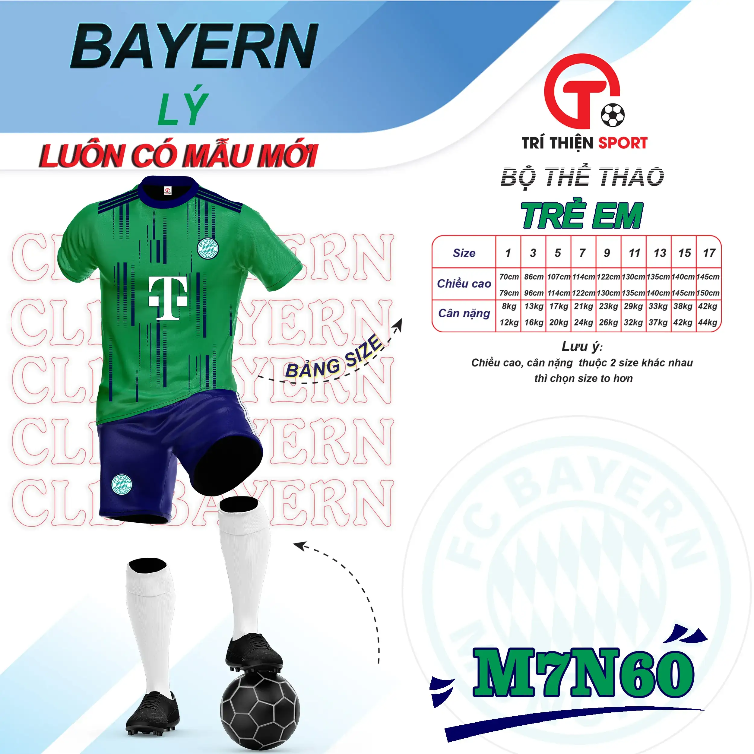 M7N60 áo thể thao câu lạc bộ bayern munchen màu lý