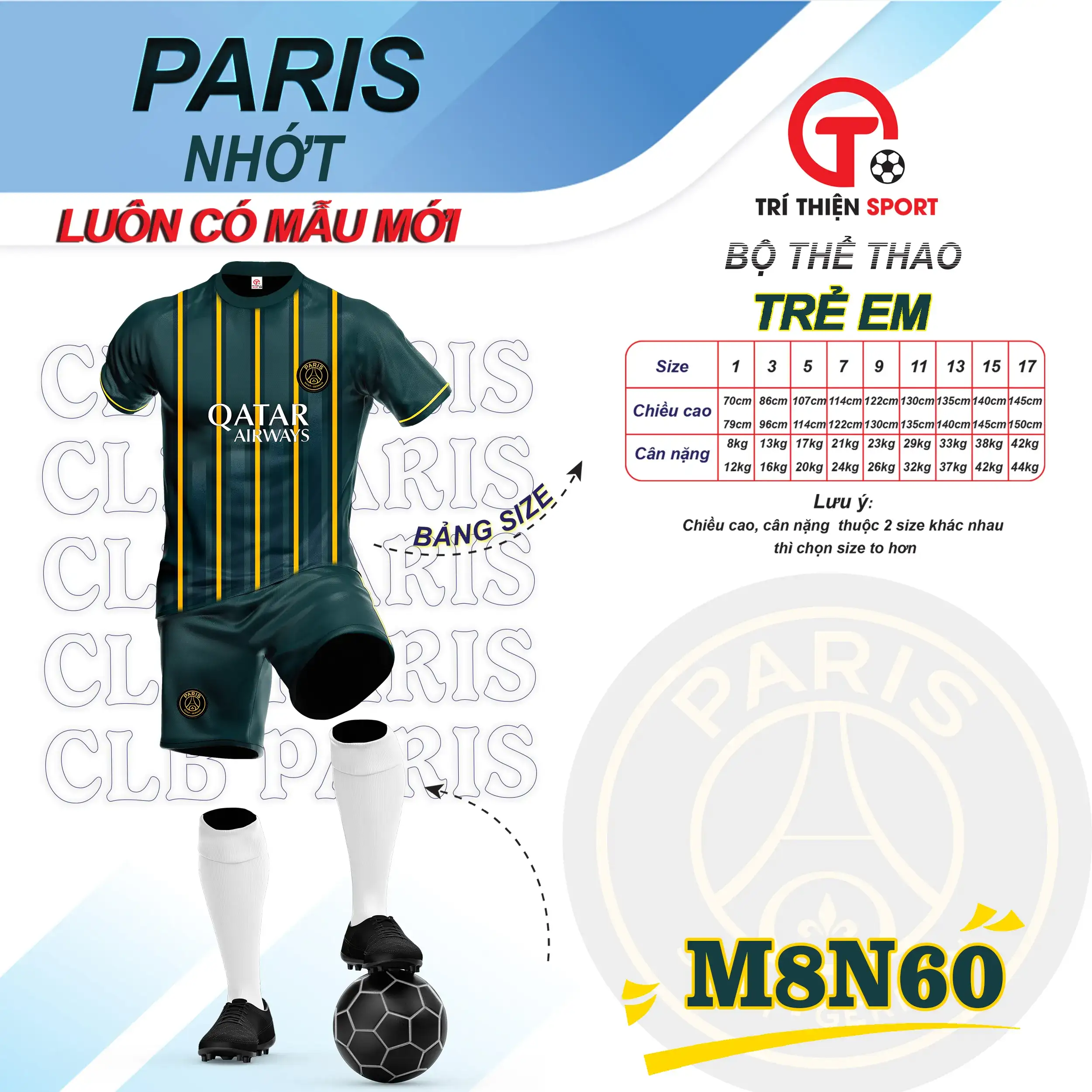 M8N60 áo thể thao câu lạc bộ psg màu nhớt