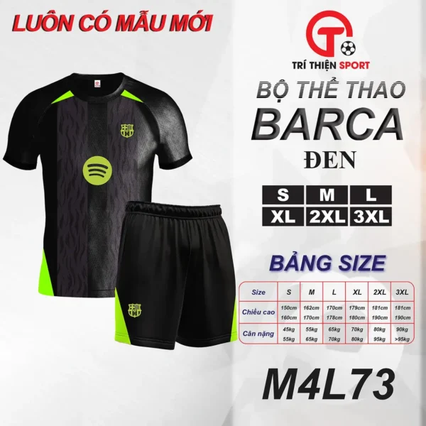 gam màu neon năng động nổi bật, barcelona đen phối neon xanh chuối