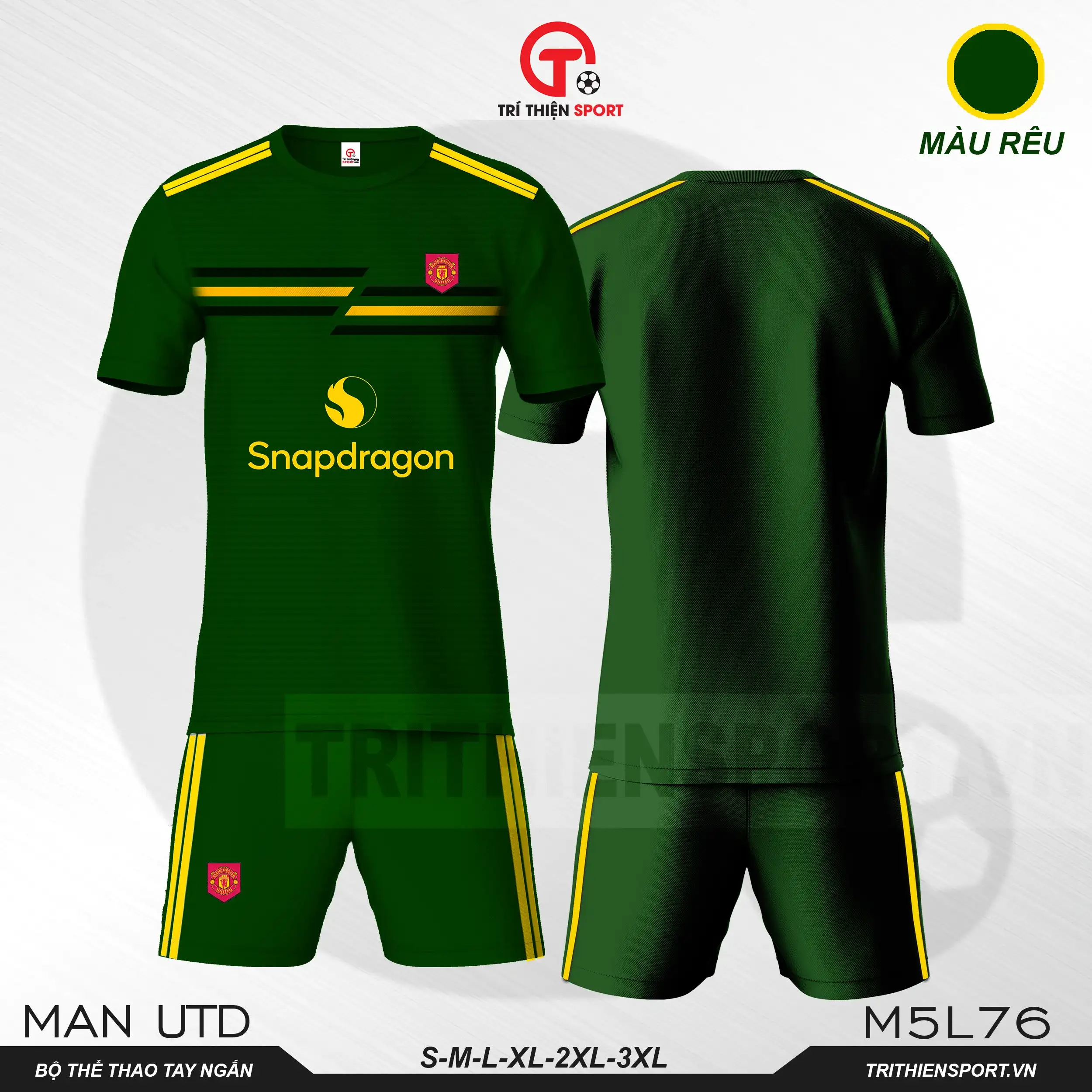 M5L76 áo thể thao câu lạc bộ manchester united màu rêu