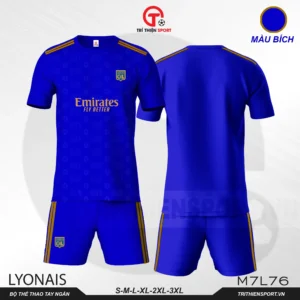 áo thể thao câu lạc bộ lyonais màu bích