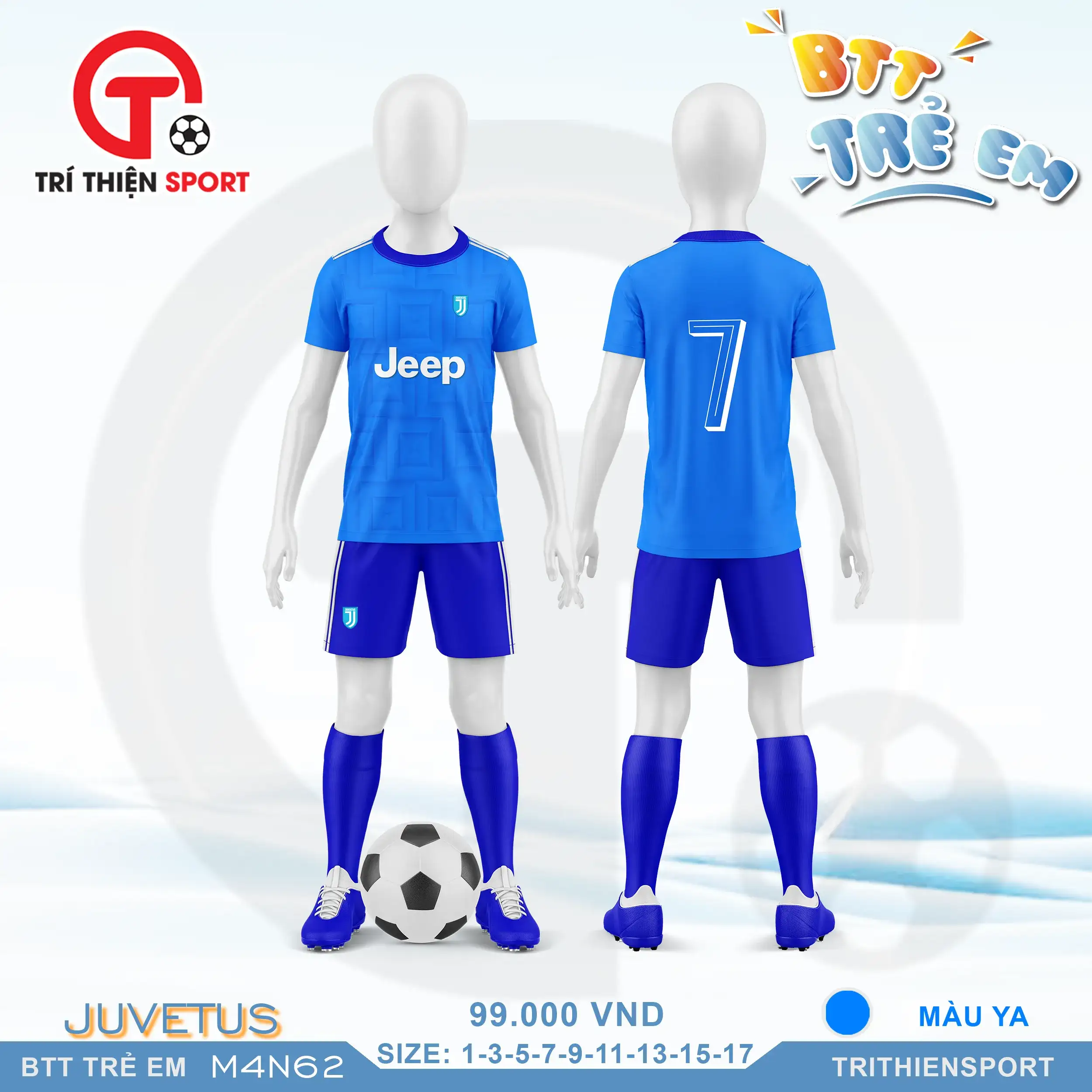 M4N62 bộ thể thao trẻ em clb juvetus màu ya
