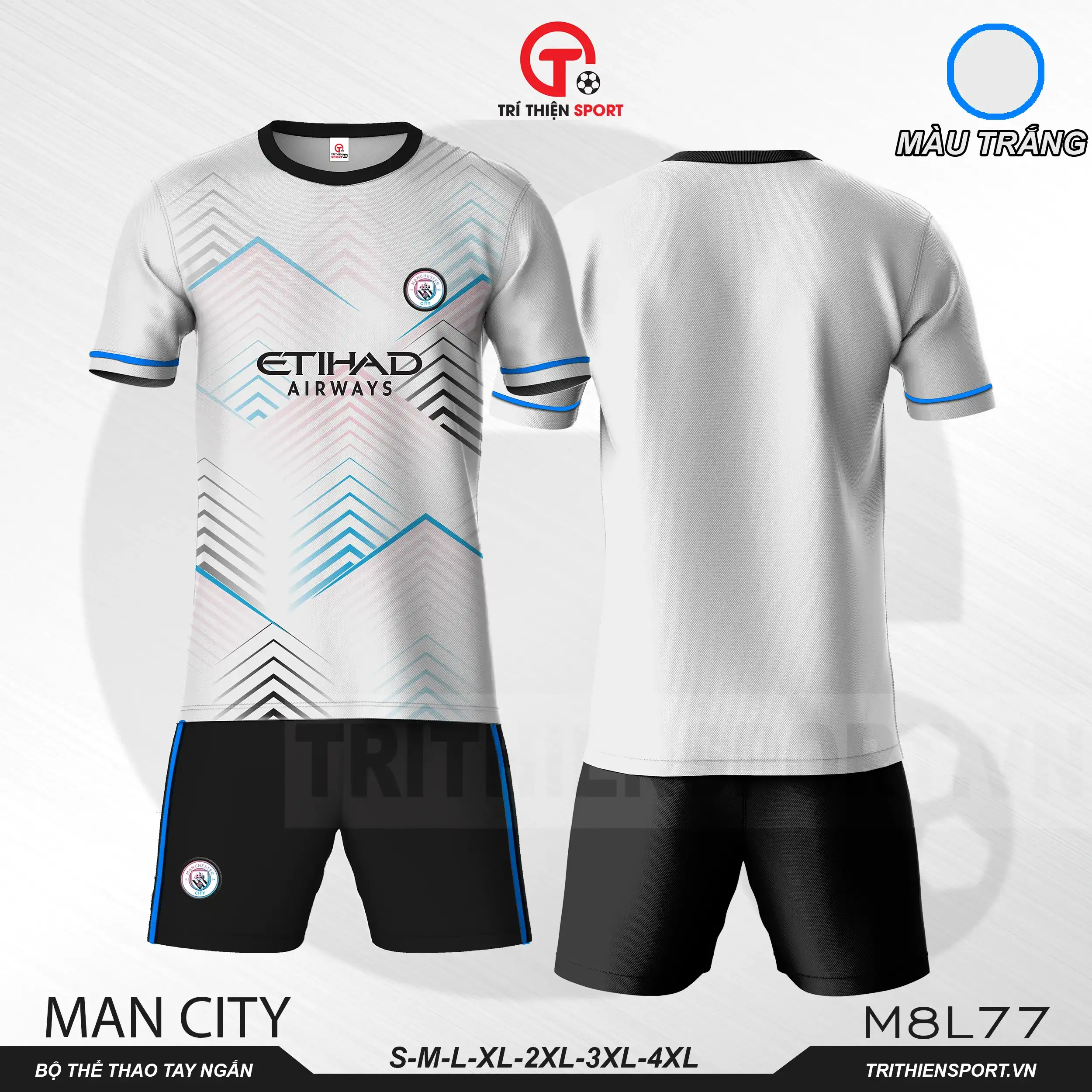 M8L77 áo thể thao clb man city màu trắng