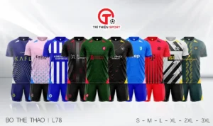 bộ áo bóng đá clb tay ráp lăng phối màu L78