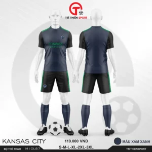 bộ thể thao CLB Kansas City màu xám xanh