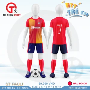 bộ thể thao CLB ST. Pauli màu đỏ cờ