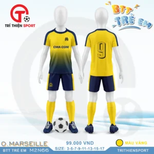bộ thể thao CLB Marseill màu vàng