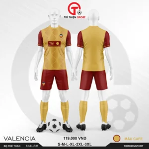 bộ thể thao CLB Valencia màu cafe