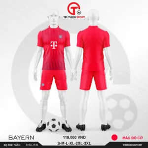 bộ thể thao CLB Bayern Munchen màu đỏ cờ