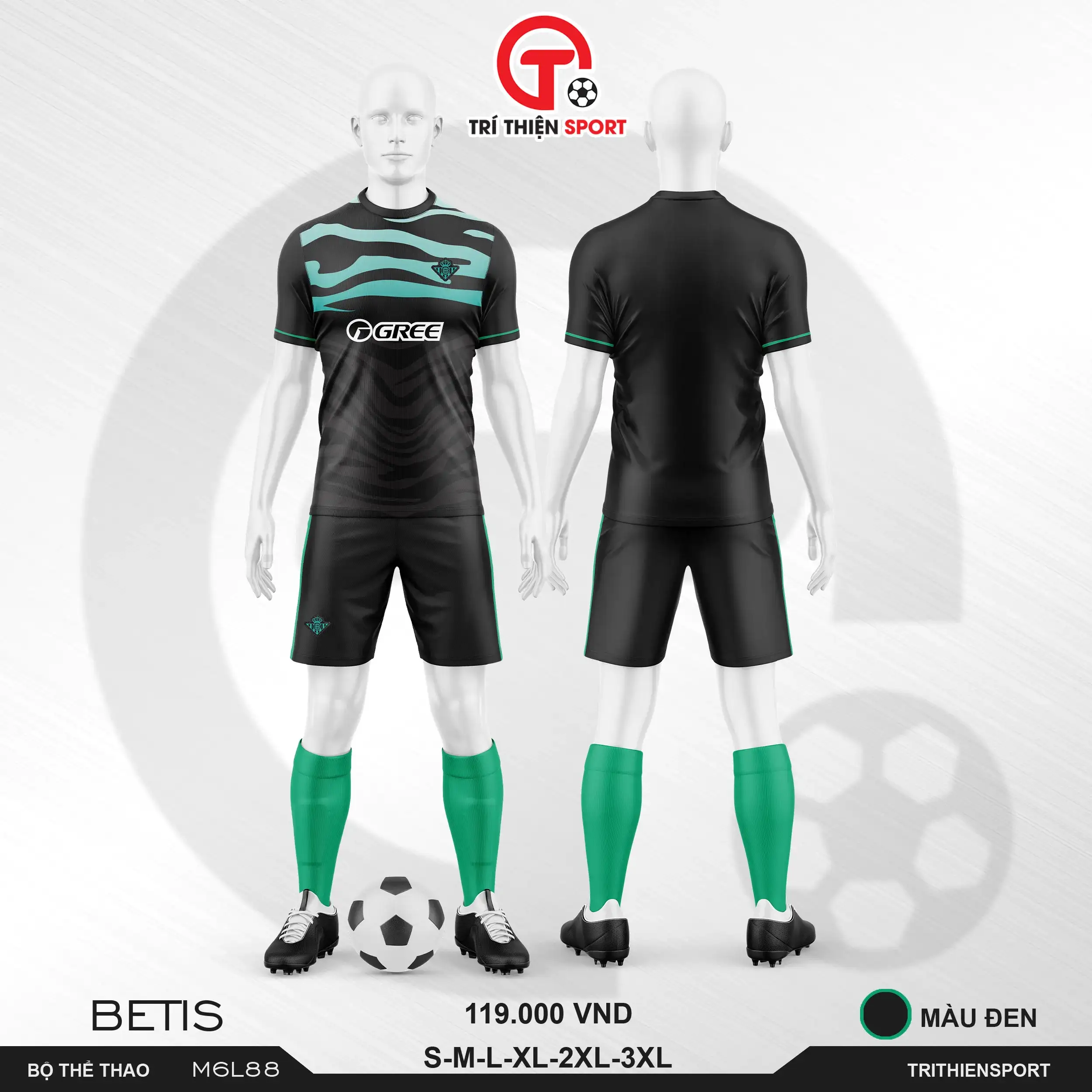 M6L88 bộ thể thao CLB Betis màu đen