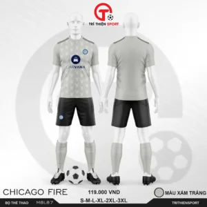 bộ thể thao CLB Chicago Fire màu xám trắng