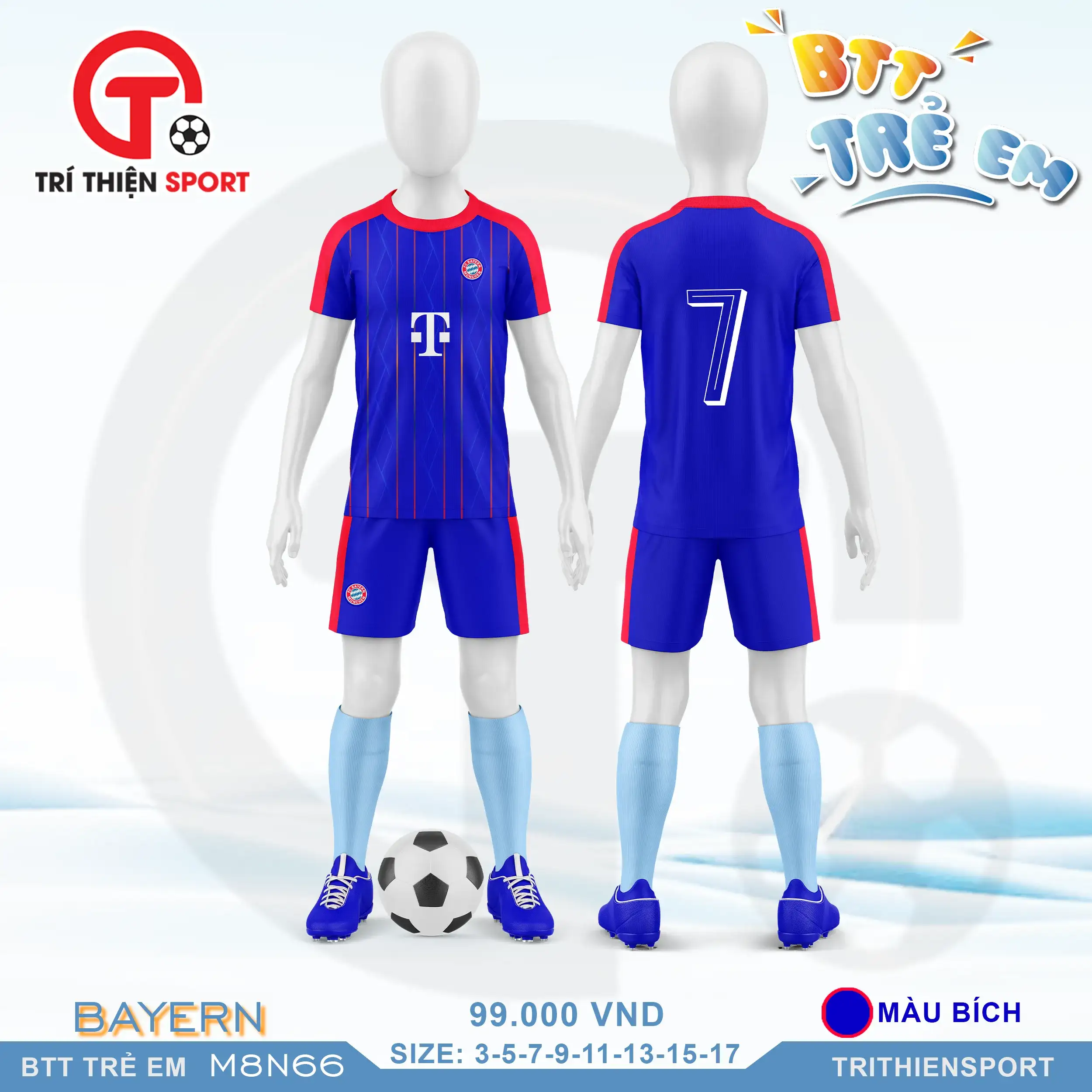 M8N66 bộ thể thao CLB Bayern Munchen màu bích