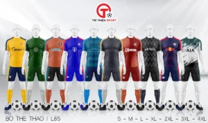 bộ quần áo thể thao theo môn bóng đá
