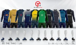 bộ quần áo thể thao theo môn bóng đá