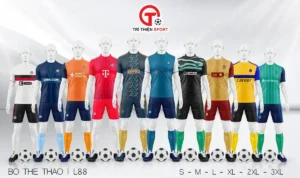 bộ quần áo thể thao theo môn bóng đá