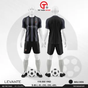 bộ quần áo thể thao CLB Levante màu đen