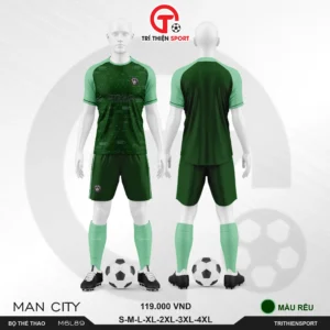 bộ quần áo thể thao CLB Manchester City màu rêu